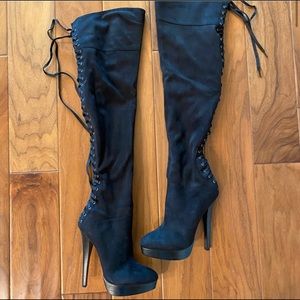 ♥️Bebe♥️ Georgina over the knee boots black size 7